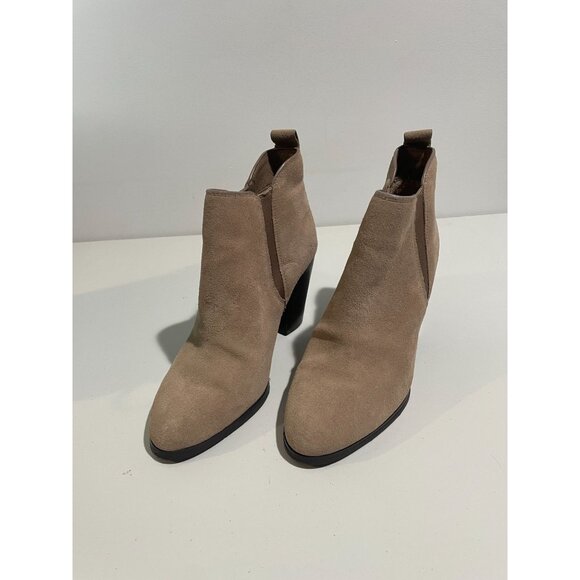 Michael Kors Womens Suede Ankle Booties Size 6.5M Tan - Picture 3 of 12